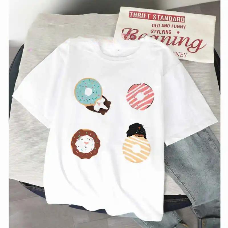 Womens Funny T Shirt Guinea Pig Summer Short Sleeves 2026 Harajuku Kawaii Animals Holiday TShirt Female Fashion Spring Tops