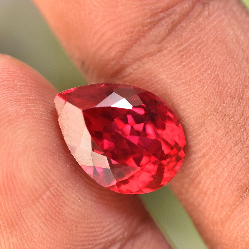 Natural Red Ruby Loose Gemstone 13x9mm Pear Shape for Her/Him for Jewelry Making and Gem Collections