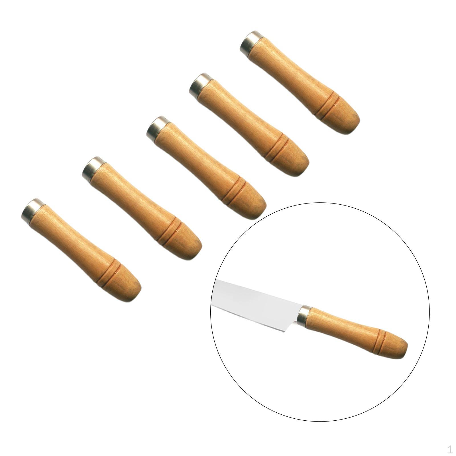 

Дерев яна ручка для напилка, 5 предметів, ріжучий інструмент, ремесло для обслуговування гаража з металевим кільцем з деревини твердих порід Large