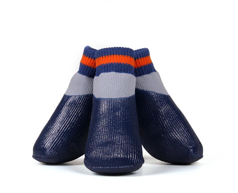 Small Dog Shoes Socks Solid Design 4pcs/Set Waterproof Dog Shoes Casual Autumn/Winter Mesh Dog Shoes for Dogs Small Medium