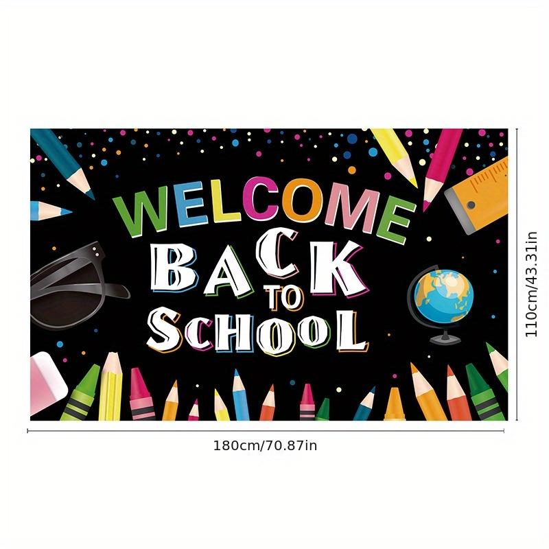 Welcome Back To School Decoration (1pc, Opening Season) – Background Cloth, Banner, Flag for Atmosphere & Party
