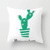 Office Chair Cushion Cover Creative Cartoon Cactus Print Pillow Cover Fashionable Luxury Home Decoration