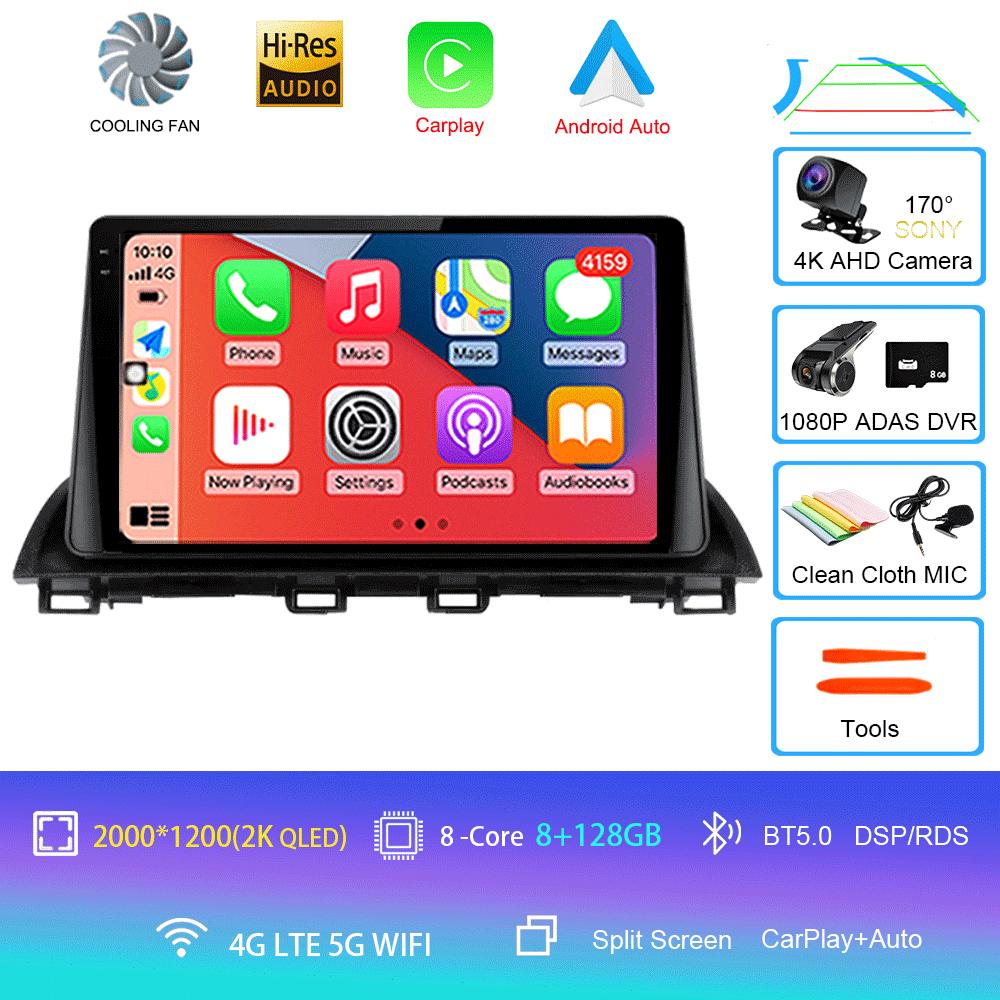 Android 14 Video Player Car Radio For Mazda 3 Axela 2014 - 2019 Multimedia Radio Player GPS Stereo Audio Head Unit 2DIN DVD