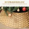 Weihnachtsbaumdecke, Durchmesser 68cm Baumkragen aus Kunststoff, für den Baumständer, Baumständerabdeckung für Zuhause, Party, Dekoration, Naturholz
