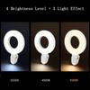 LED Selfie-Licht 80 LED 800mAh Wiederaufladbares Telefonlicht Clip 3 Lichtmodi Ringleuchte für Telefon iPad Kamera Laptop Selfie
