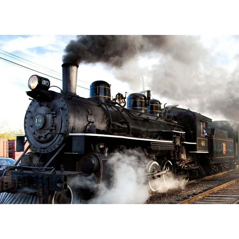 

Classic Steam Train Wall Art - Bedroom, Bar, Dorm, or Study Decor Yellow self-adhesive stickers available 30X42 cm