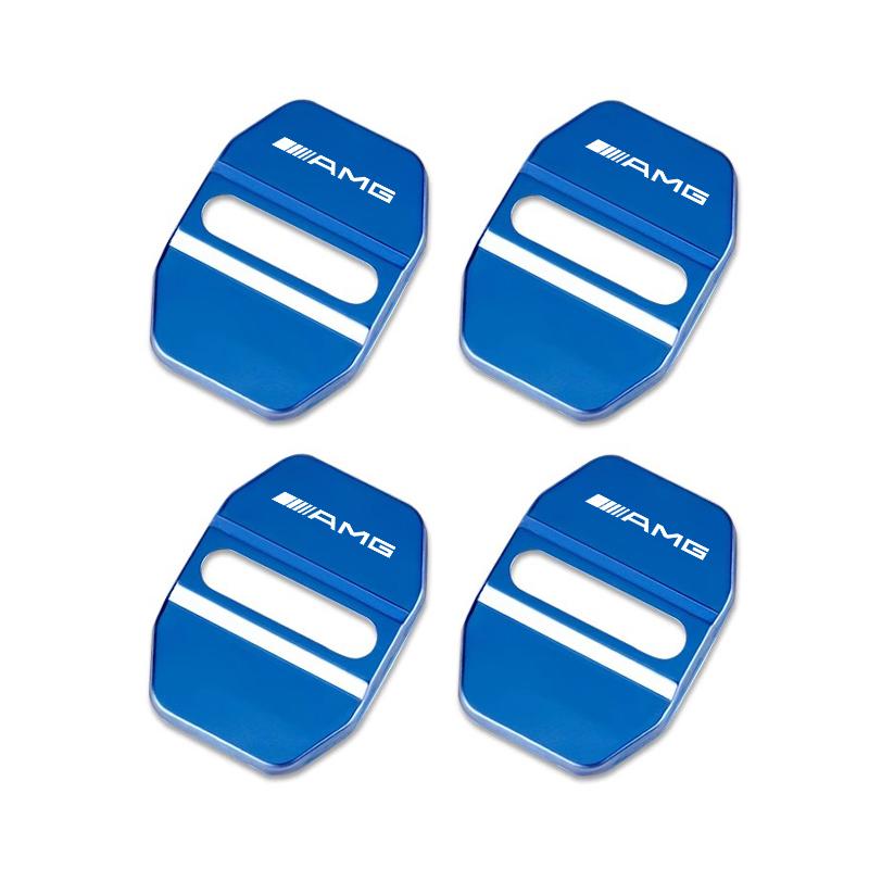 4Pcs Car Door Lock Cover Stainless Steel Cap Sticker Decals For Mercedes Benz AMG GLE GLS CLA CLE GLC CLS GLA W223 W213 W206