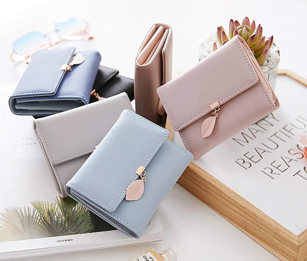 [INNIFER] Women's Tri-fold Wallet, Mini Wallet, Perfect Gift, Coin Purse, PU Leather