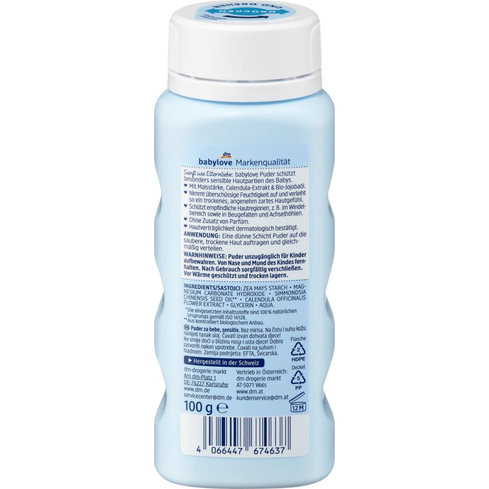 DM DM Babylove babylove dětský pudr sensitive 100g