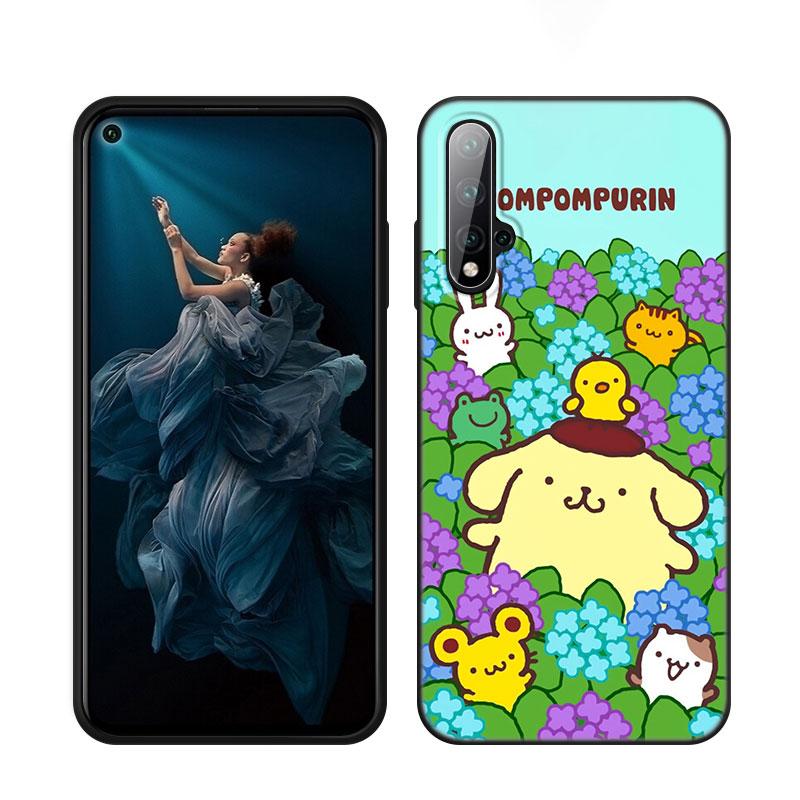 

Черный чехол для телефона Kitty Pompompurin для Honor 70 90 Lite X40 GT X50 i X5 Plus X6A X6S X7A X8A X8B X6 X7 X8 X9 4G X9A X9B 5G Honor X8 4G