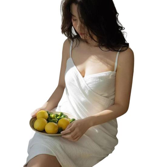 Women Wrap Skirt Bath Towel Striped Print Backless Beachwear Wrap Pool Gym Beach Spa Wrap Towel Swimwear Cover-up