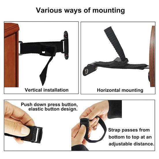 1 Set Anti-Tip Furniture Anchoring Kit with Adjustable Straps Screws Baby Proofing Baby Pet Safety Furniture Securing Wall Anchoring Device Tools