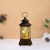 Snow Globe Lantern Lighted Musical Table Centerpiece Christmas Decoration PVC Craft for Holiday Home Decor