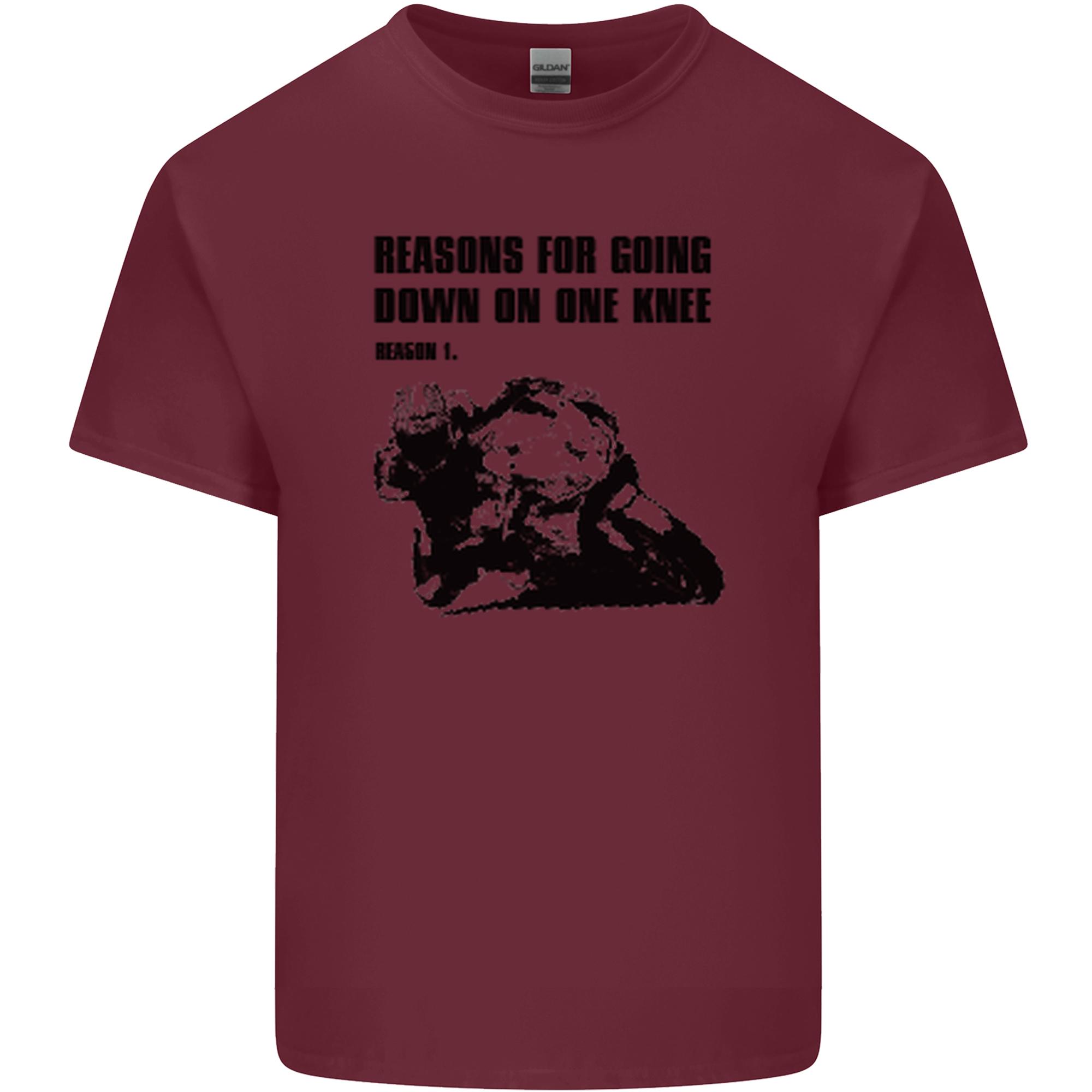 Biker Down on One Knee Motorcycle Motorbike Unisexs Light Cotton TShirt S