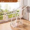 Adjustable Foldable Clothes Drying Rack for Indoor/Outdoor Use - Ideal for Bedroom, Balcony, and Baby Items.