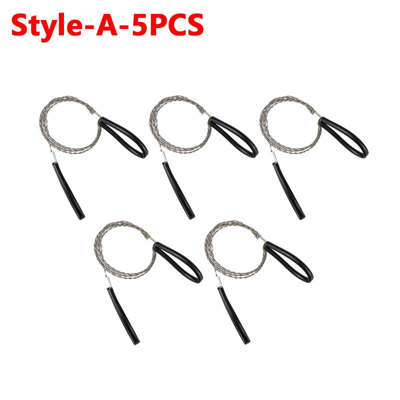 Portable Stainless Steel Wire Saw Portable PVC Pipe Cable Saw Portable Manual Chain Saw Suitable for Hiking Camping Hunting