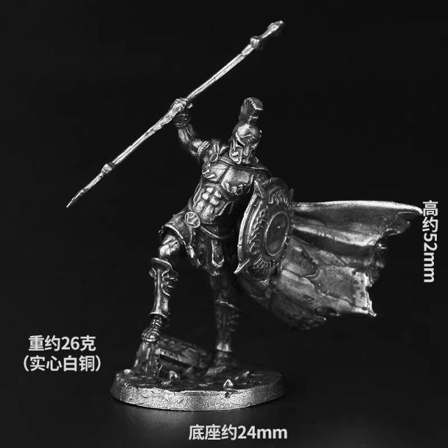 Metal Military Ancient Greek Warrior Soldier Model Action Figures Toys Board Game Pieces Miniature Ornament Accessories Desktop