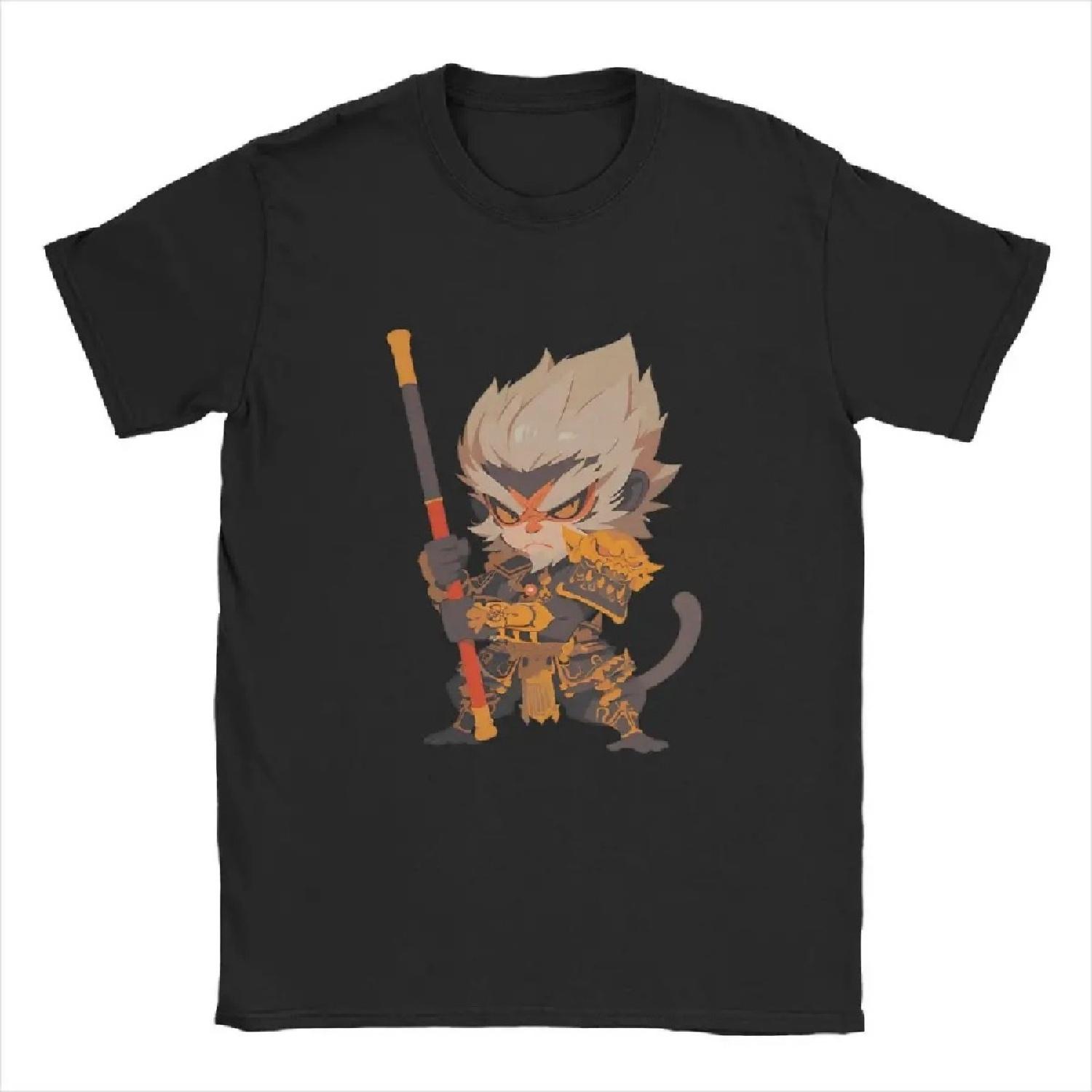 

Black Myth Wukong T Shirt Streetwear Short Sleeve Hip Hop Casual T-shirt Vintage Leisure Stylish Harajuku Graphic Unisex Tops XXXXXL чорний