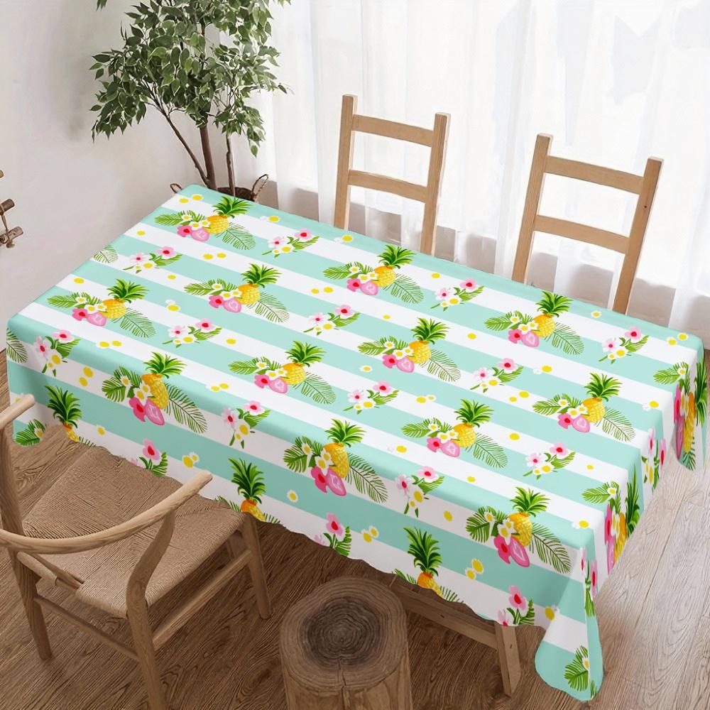 Tropical Fruit Rectangle Tablecloth for Table Decor Kitchen Dining Patio Waterproof Reusable Tablecloth for Table Indoor Outdoor