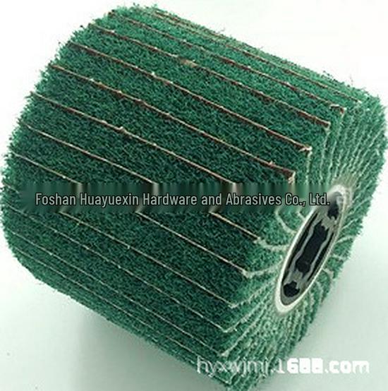 Green Sand-Embedding Stainless Steel Wire Drawing and Polishing Wheel 8698