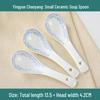 Set of 10 Chinese Style Ceramic Soup Spoons, New Bone China, Practical for Eating and Teaspoons.