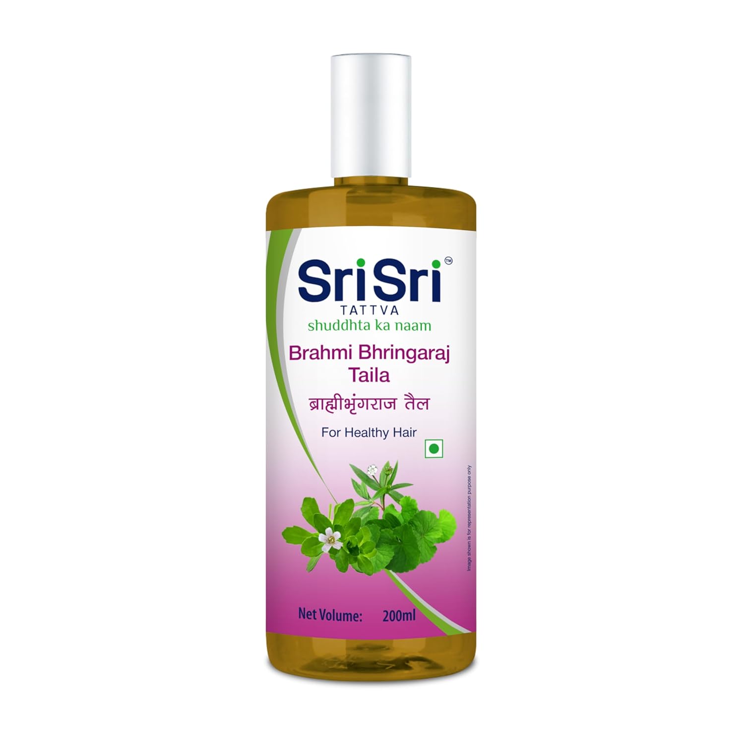 Sri Sri TATTVA Brahmi Bhringaraj Hair Oil 200 ml X Pack of 2 | Nourishing Anti-Dandruff Growth Oil