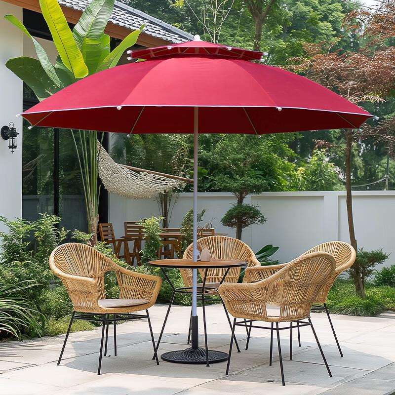 Outdoor Double-Top Patio Umbrella