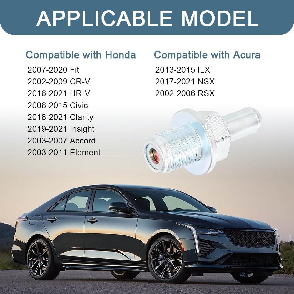 PCV Valve, Automobile Crankcase Ventilation Valves, Positive Crankcase Ventilation Replacement with Washer Compatible with Honda CRV Accord Civic