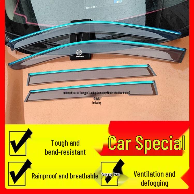 

Cadillac XT Series Car Rain Shields & Sunshades for XT5, XT4, XT6, GT4, SRX GT4 - 4 Pieces, Light Black, No 3D Trim