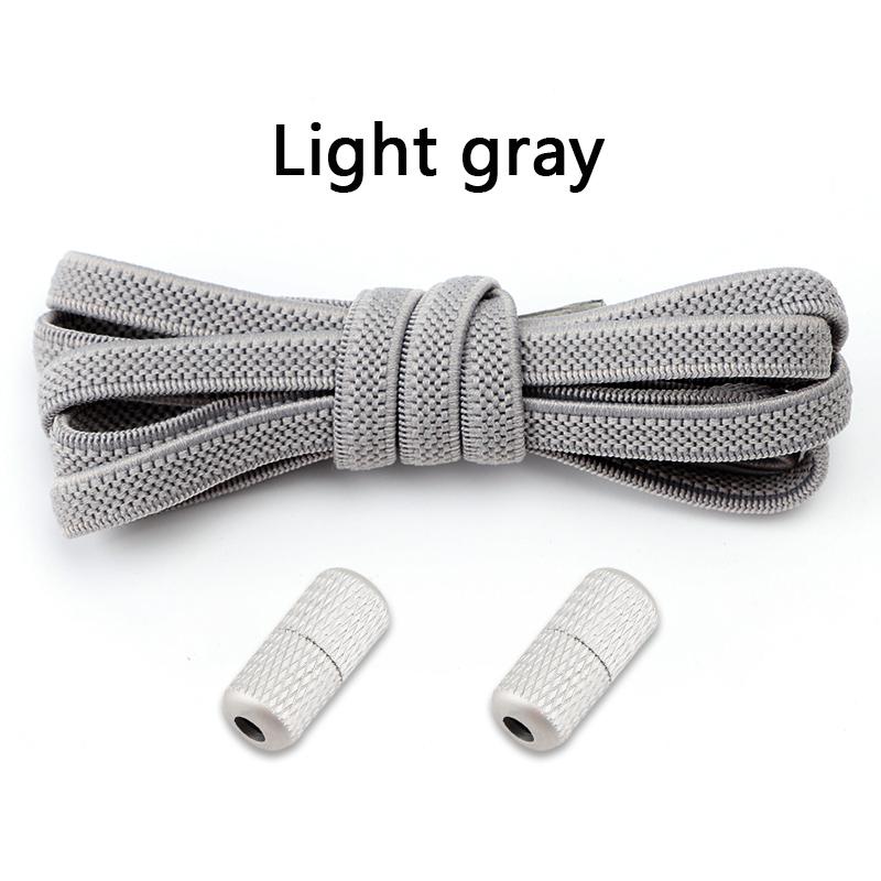No Tie Shoelaces Metal Lock Flat Elastic Shoe Laces Sneakers Kids Adult Shoelace Flower Noodle Capsule Buckle Shoes Accessories