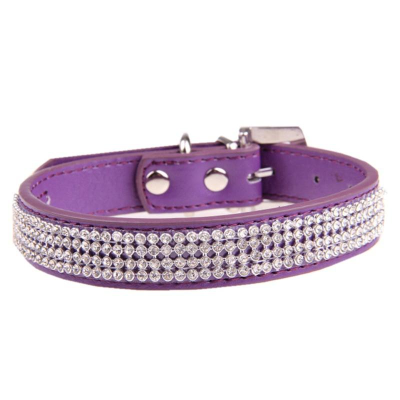 Fashion Rhinestone Dog Collar Adjustable Pet Neck Strap Small Medium Large Dogs