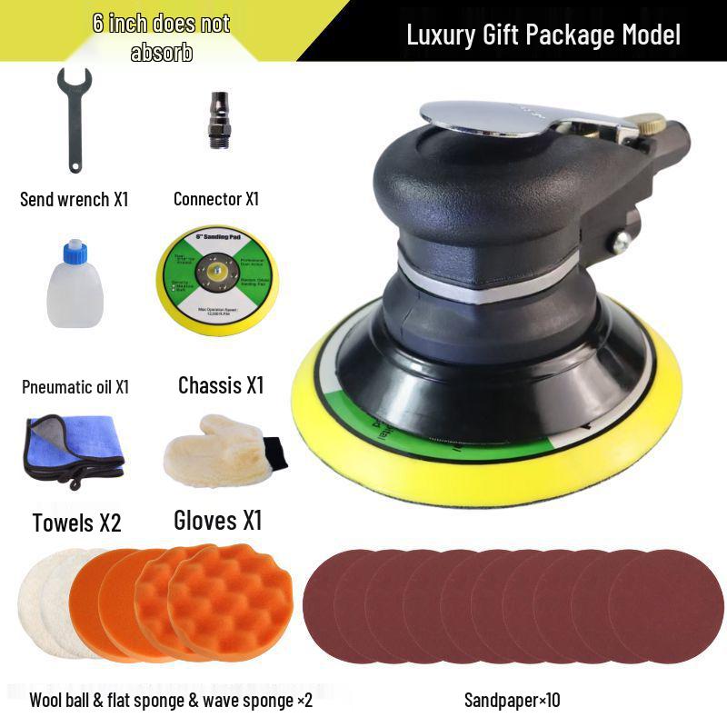 5" & 6" High-Speed Pneumatic Sander and Polisher, Model 313 Handheld Air Grinder