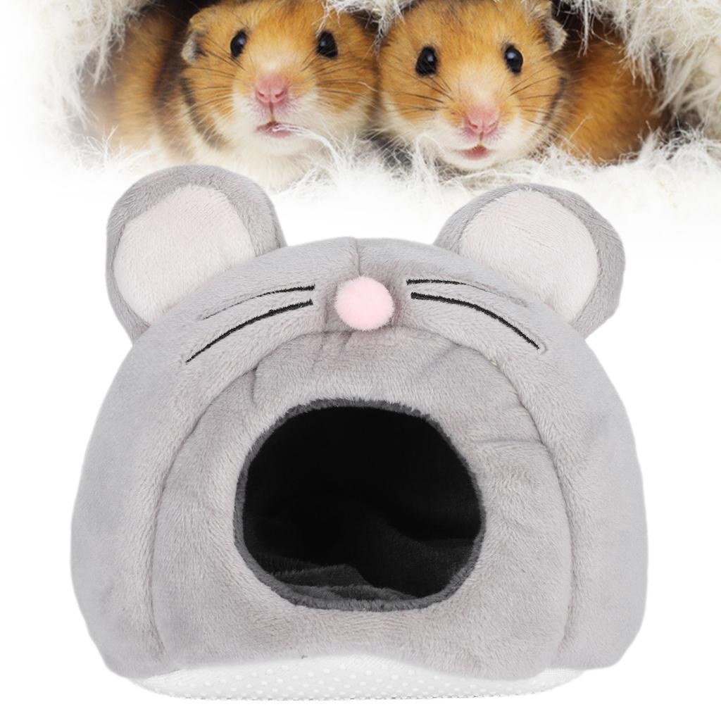 Mouse Shaped Lovely Small Pet Sleeping House Soft Nest Warm Bed Cage for Hamster