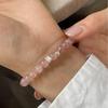 Strawberry Crystal S925 Silver Bracelet: Sweet, Luxurious, High-End Beaded Hand Jewelry.