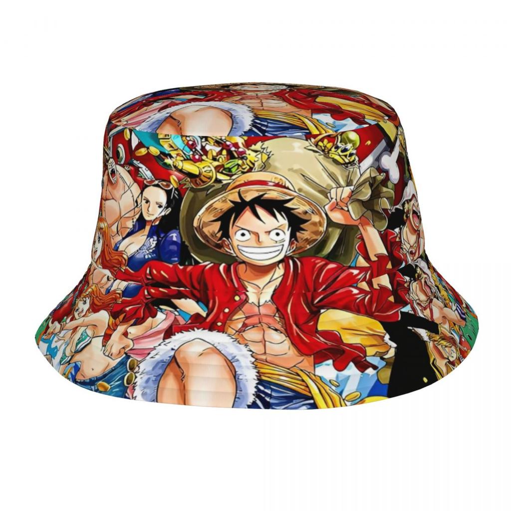 Japonia Anime Zoro Luffy Czapki Bucket Hat z Czaszką dla Kobiet Mężczyzn Letnia Jednoczęściowa Kapelusz Floppy Unikalna na Sporty na Świeżym Powietrzu Kapelusz Wędkarski Ispoti