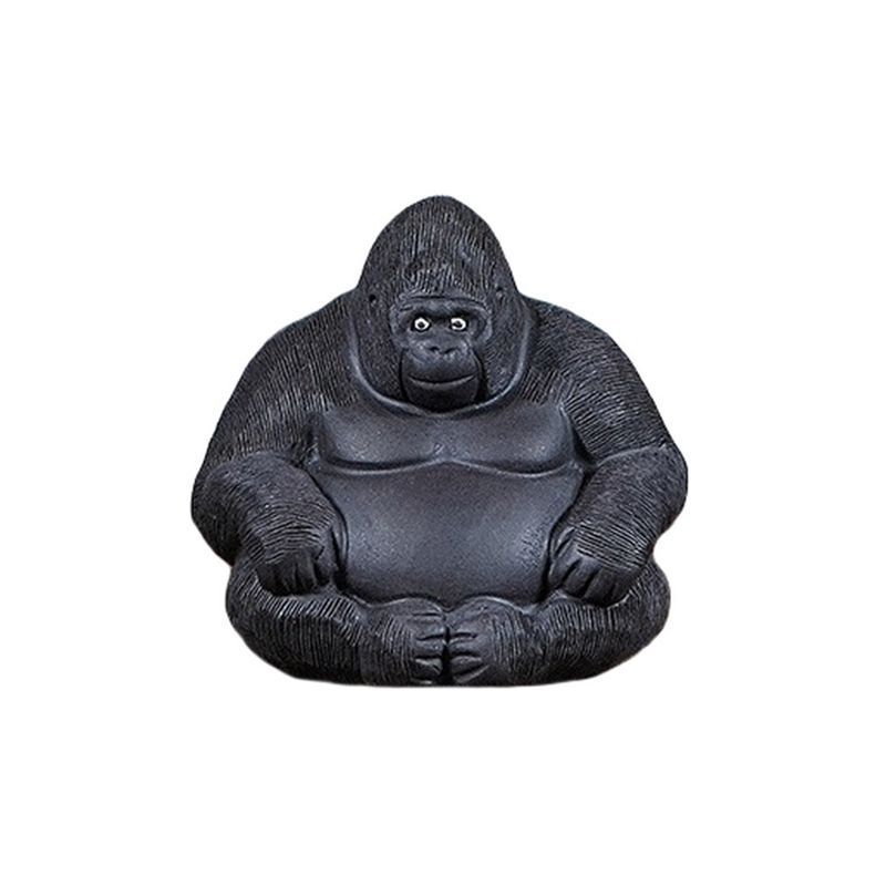 Исинская черная глина Цзыша Кинг-Конг Горилла Чайный питомец Антикварная счастливая модель Чайная фигурка Игрушки для игры Чайная статуэтка Украшения Принадлежности Подарок