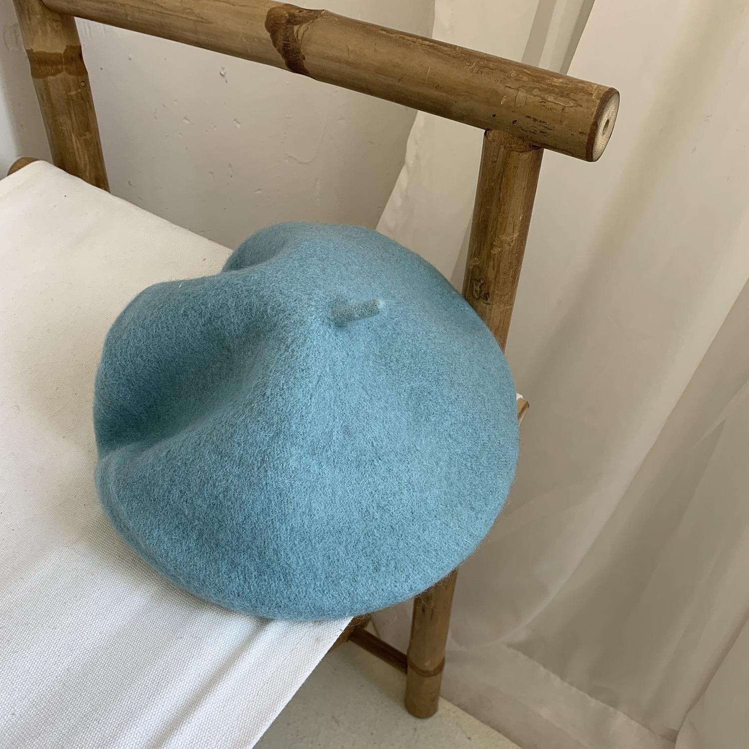 

100% шерстяная ретро-беретная шапка осень-зима женская британская Хепберн стильная художественная шляпа художника толстые теплые шерстяные шапки-тыквы Adult