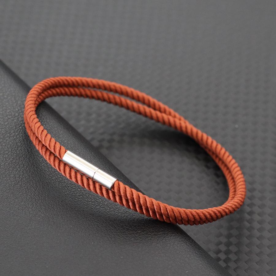 Simple Style 3mm Thin Rope Bracelet For Men Double Layer Braided Wish Braslet Good Luck Red Thread Braclet Outdoor Cycling Joias