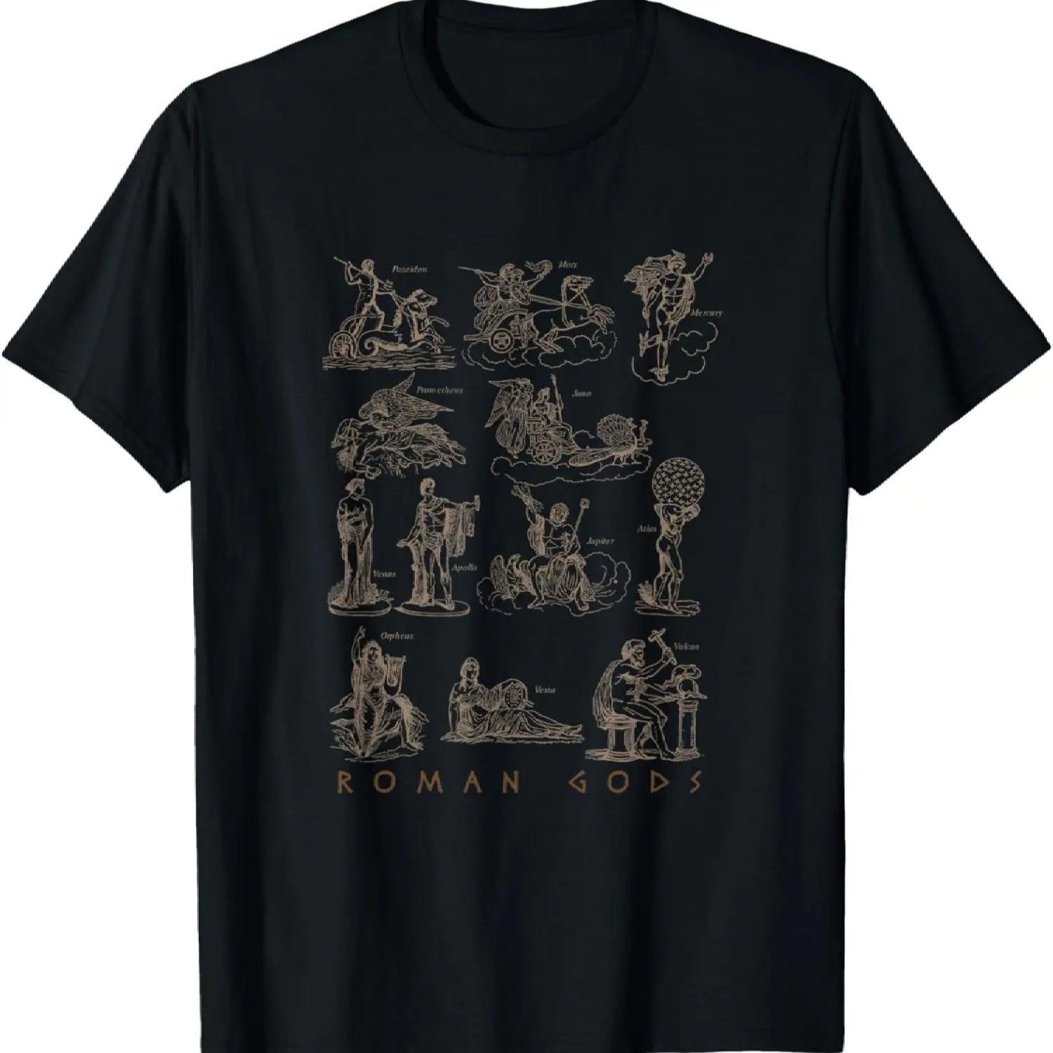 Ancient Roman Gods Mythology Pantheon T-Shirt S