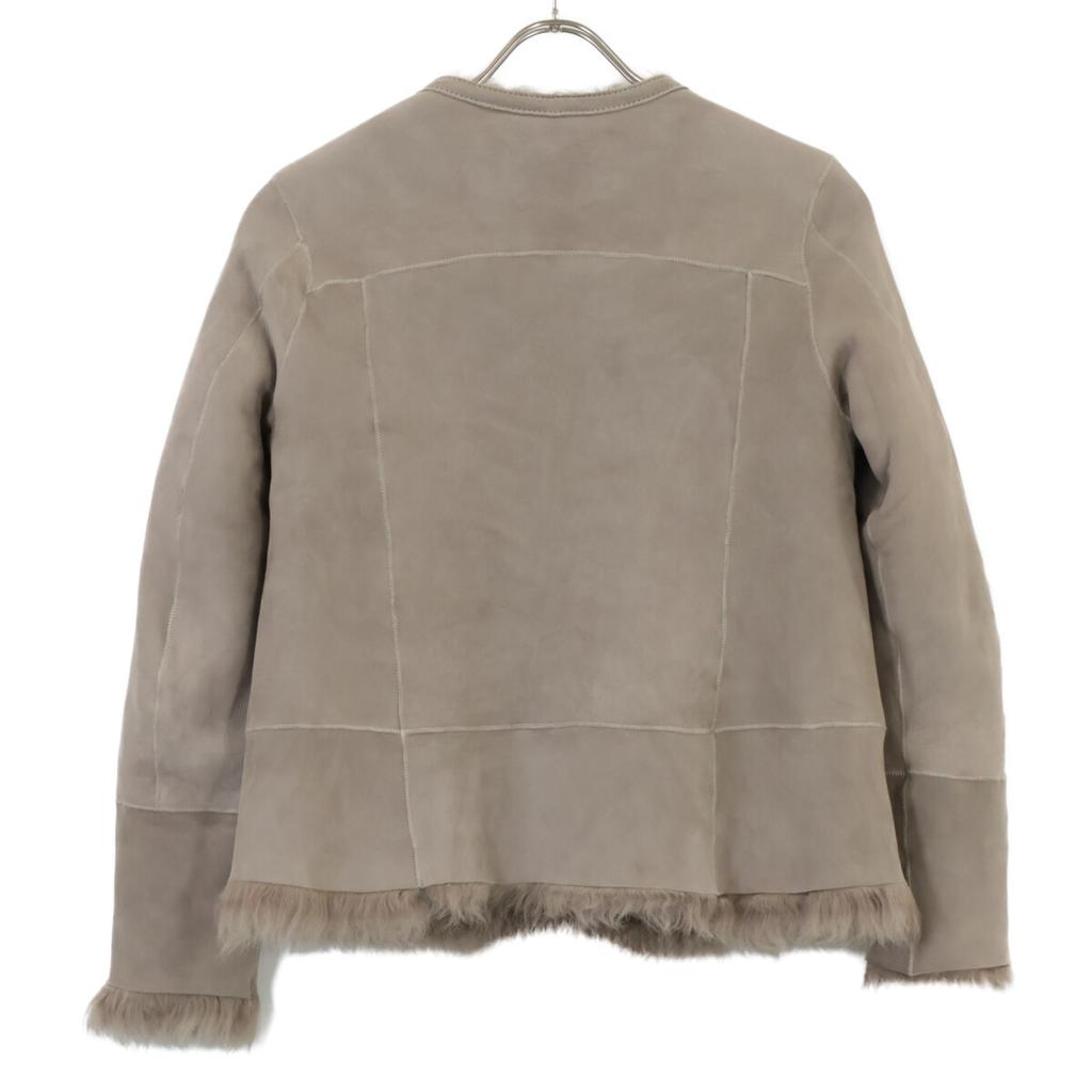 UNKNOWN XIENA 17-011-910-0004 Curly Fur Reversible Mouton Jacket 6 BrownUsed