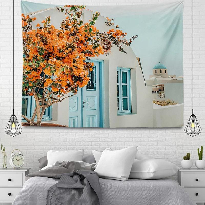 Мультфильм переулок уличного узора гобелен украшение стены дома гобелен офис гостиная — фото 24
