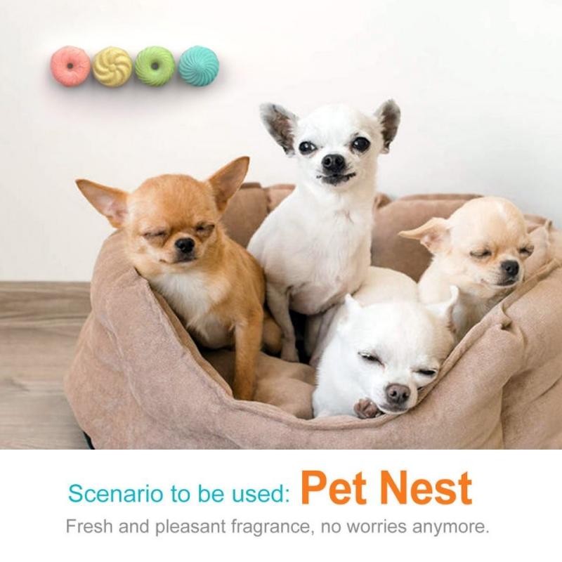 4PCS/Set Pet Perfume Odor Neutrizers Air Lasting Fresher Deodorant Old Spike Deodorant Aromatherapy Solid Gel for Dog Cat Rabbit