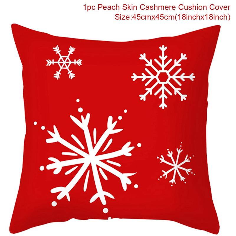 Christmas Cushion Cover  Decoration Home Santa  Decorations  Gift Navidad Happy New Year 2022