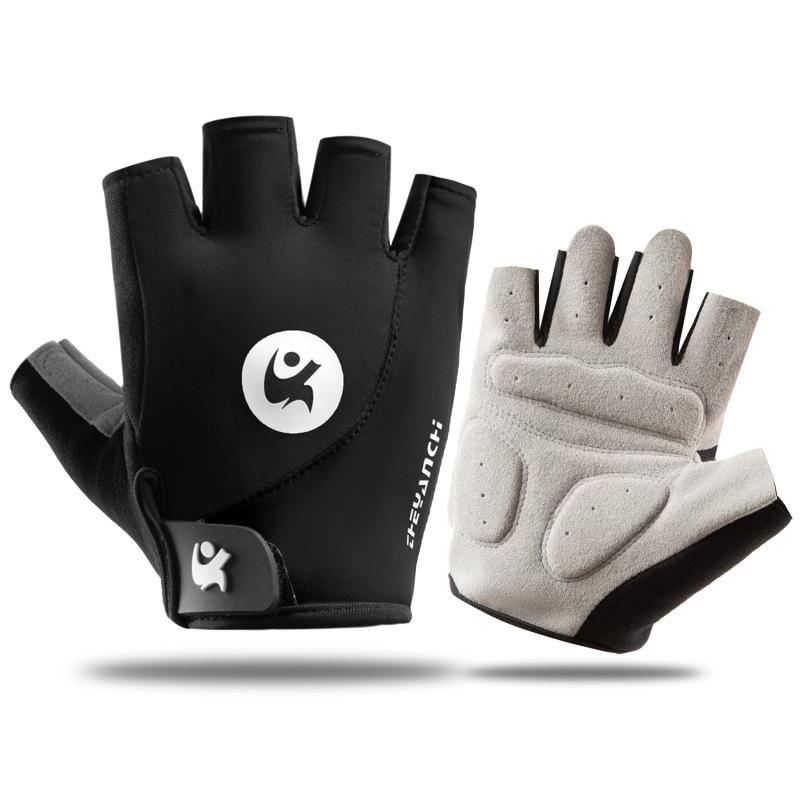 Non-slip Anti Half Finger Gloves Motorcycle Gloves MTB Road Bicycle Gloves for Spotrs Gym Fitness Half Finger Gloves Bicycle