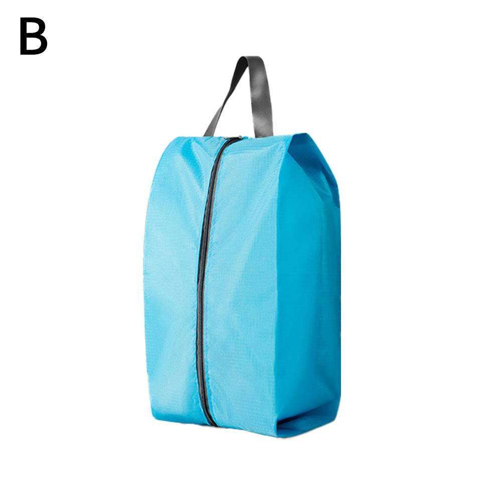 

Portable Travel Shoe Bag Large Capacity Dustproof Organizer Bags Travel Nylon Shoe Bag with Sturdy Zipper Pouch Case Waterproof синий