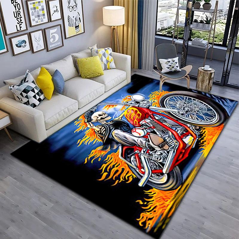 Gang Motorcycle enthusiasts Hells Angels Motorcycle Club carpet is suitable for living room and bedroom doormats office balcony decorative carpet V8