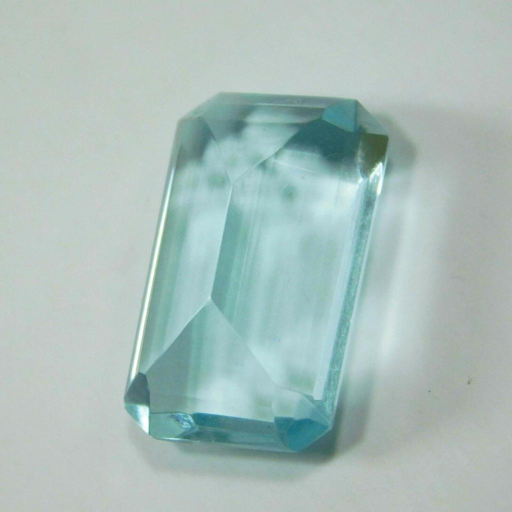 Natural Aquamarine Certified Emerald Shape Blue 8.05 ct Loose Gemstones AU-120