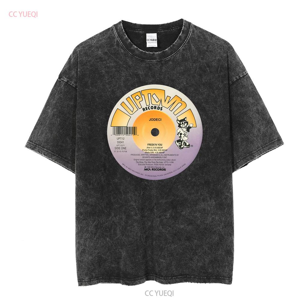 Uptown Records Jodeci Freakn You 90s RnB Single Music Softstyle T Shirt vintage Washed Soft Casual designer clothes Stylish