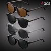 4-pack Small Frame Round Simple Business Fashionable Men's and Women's Glasses Suitable for Birthday Gifts and Pography Props