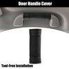 2pc Car Accessories Faux Leather Door Soft Handle Cover Protector Black